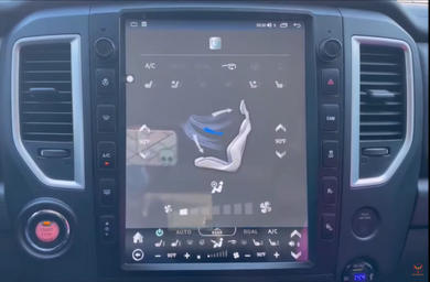 Nissan Titan Tesla Carplay Screen works with climate controls
