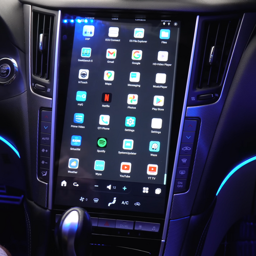 Infiniti Q60 Tesla-style Carplay Screen
