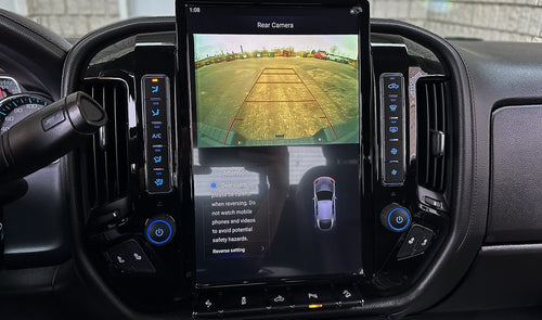 Chevrolet Silverado Tesla Carplay Screen works with factory camera