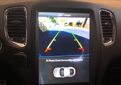 Dodge Durango Tesla Carplay Screen works with rear camera