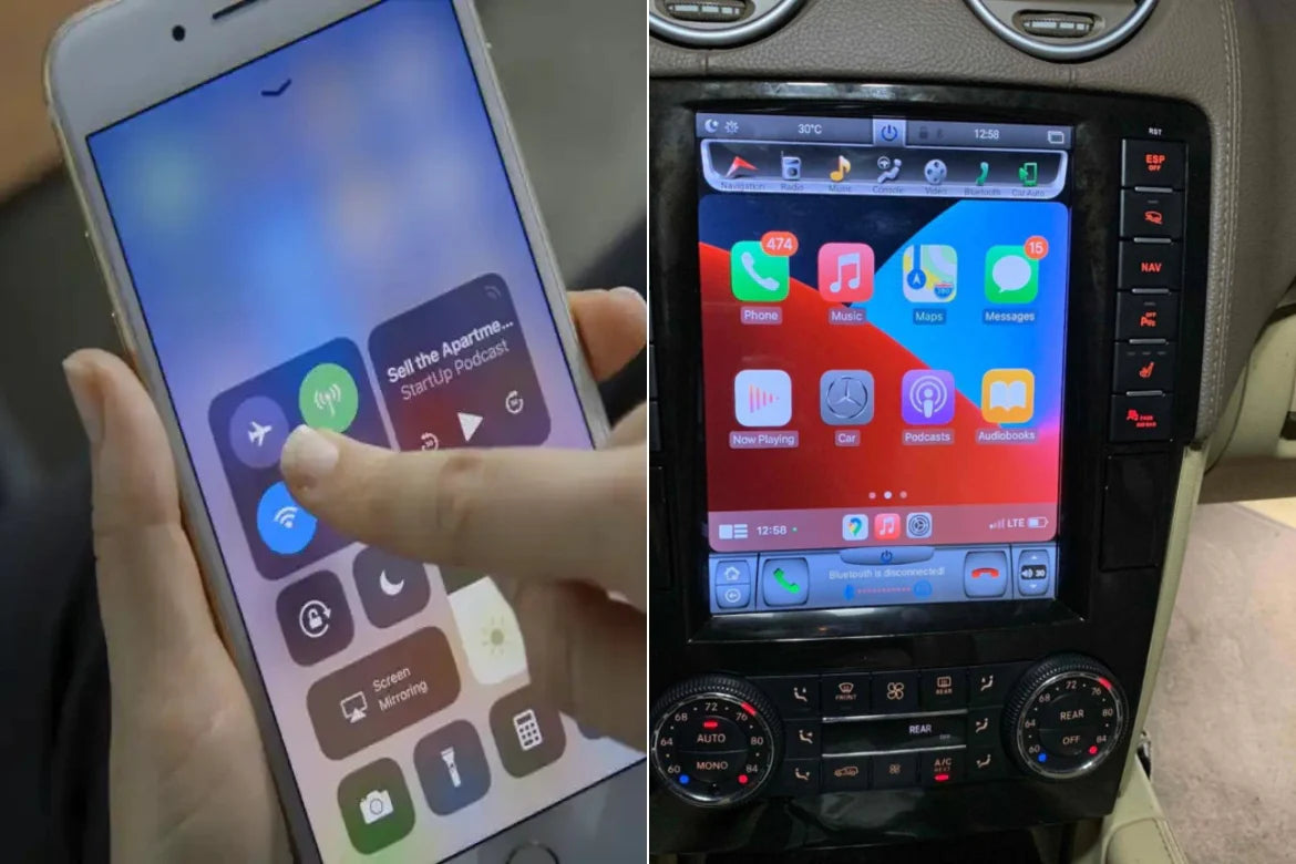 Mercedes GL Tesla Screen