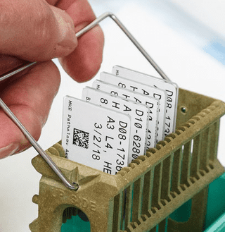 Slide identification laboratory labels