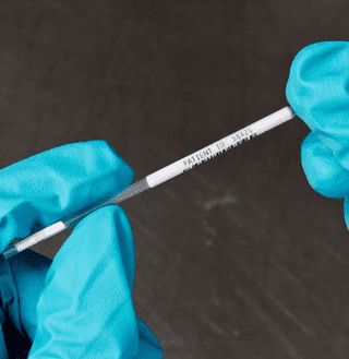 Straw laboratory labels application
