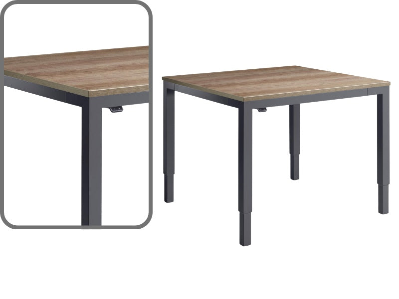 Mini Adjustable Meeting Table -  Altura Mini - Anthracite Frame - GNO Top Studio Image