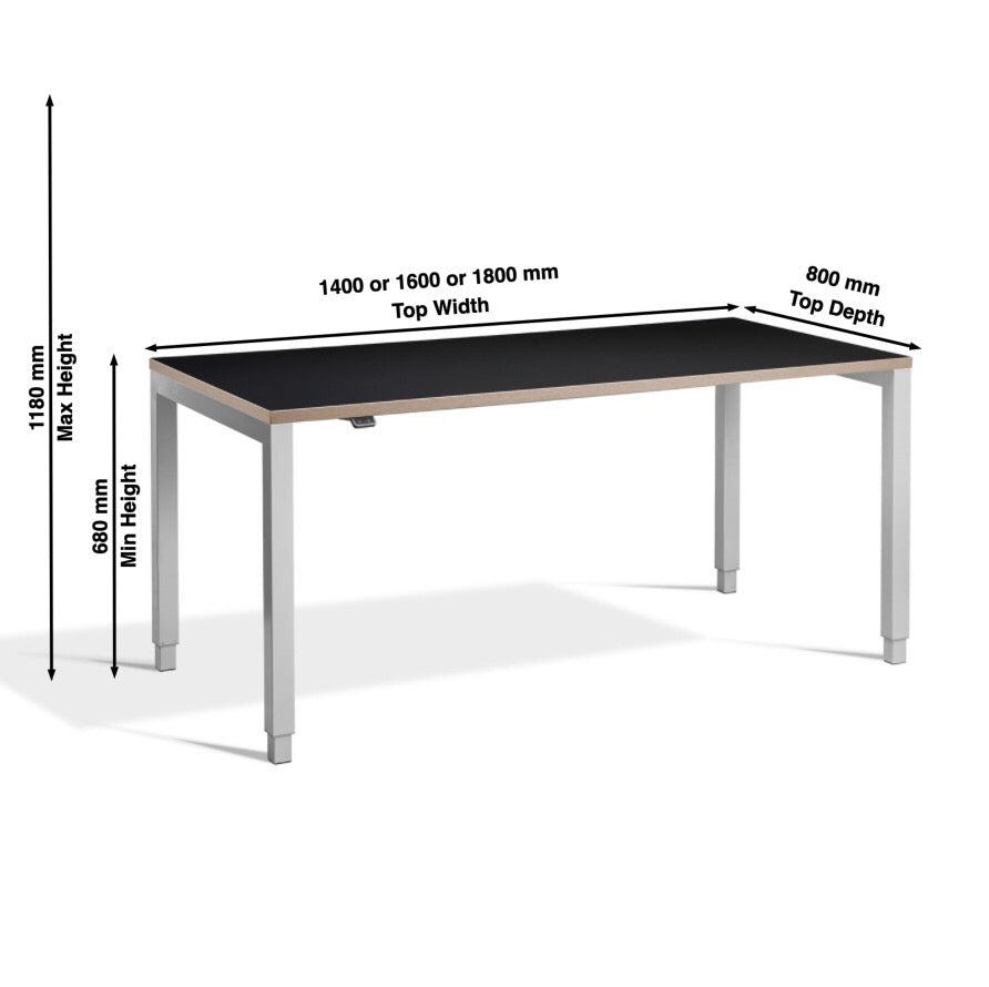 Dimensions of the Rega four leg standing desk