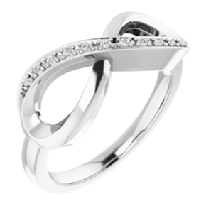 infinity diamond ring