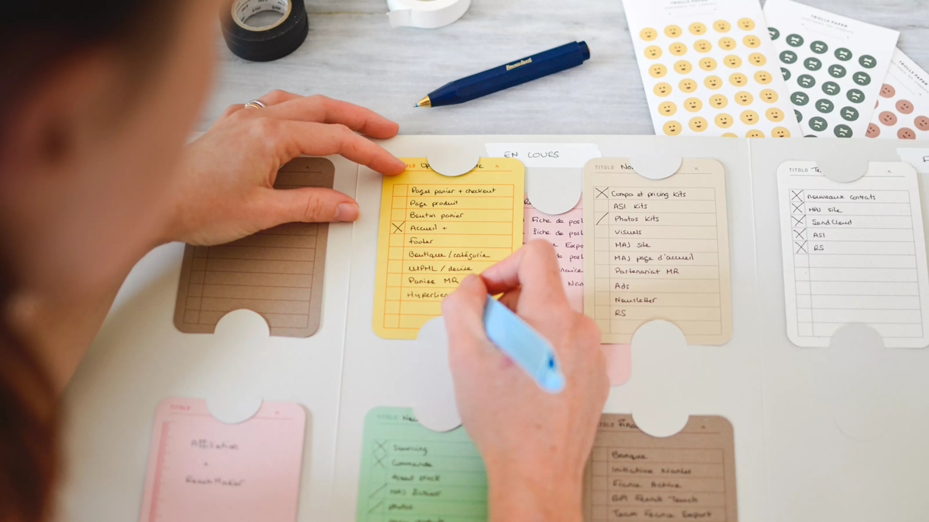 organiser ses révisions d'examens avec la chemise kanban foglietto