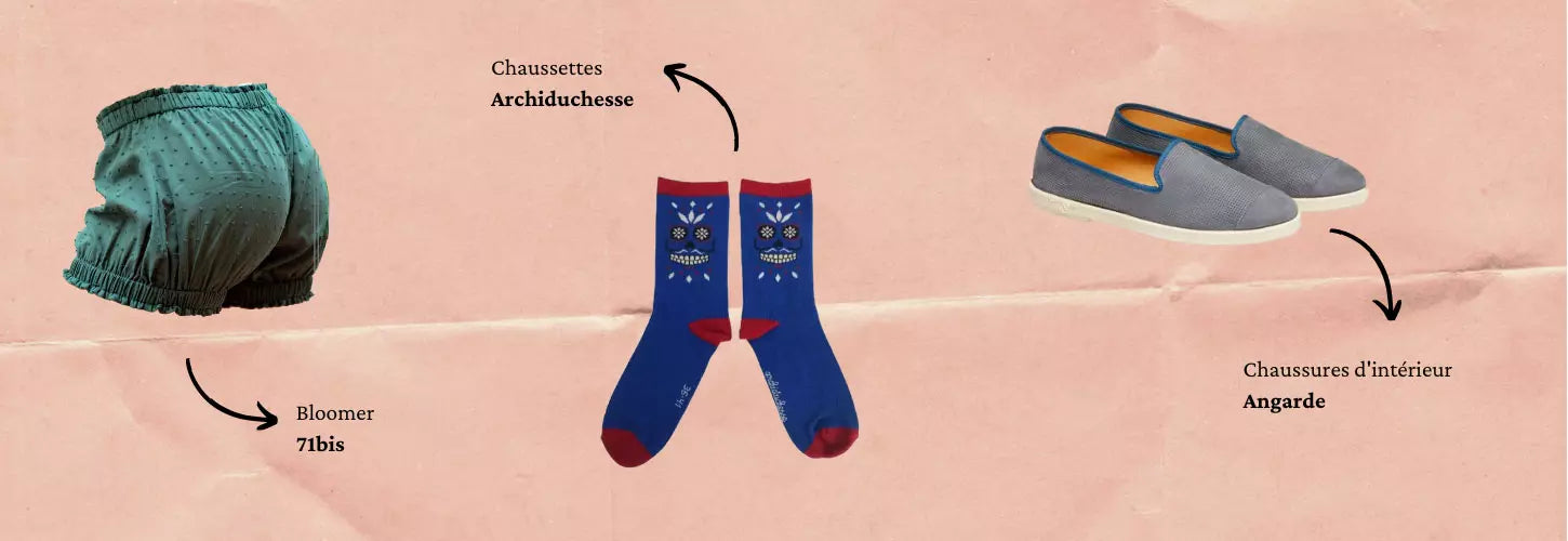 idées cadeaux made in France chaussettes archiduchesse chaussons angarde vêtements d'intérieur 71bis