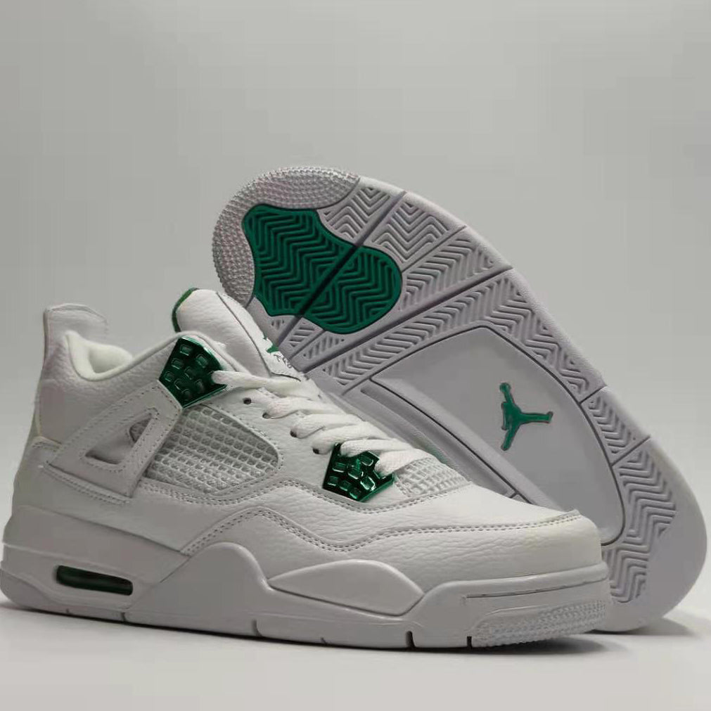 NIKE Joe Four White and Green Buckle Casual Sneakers