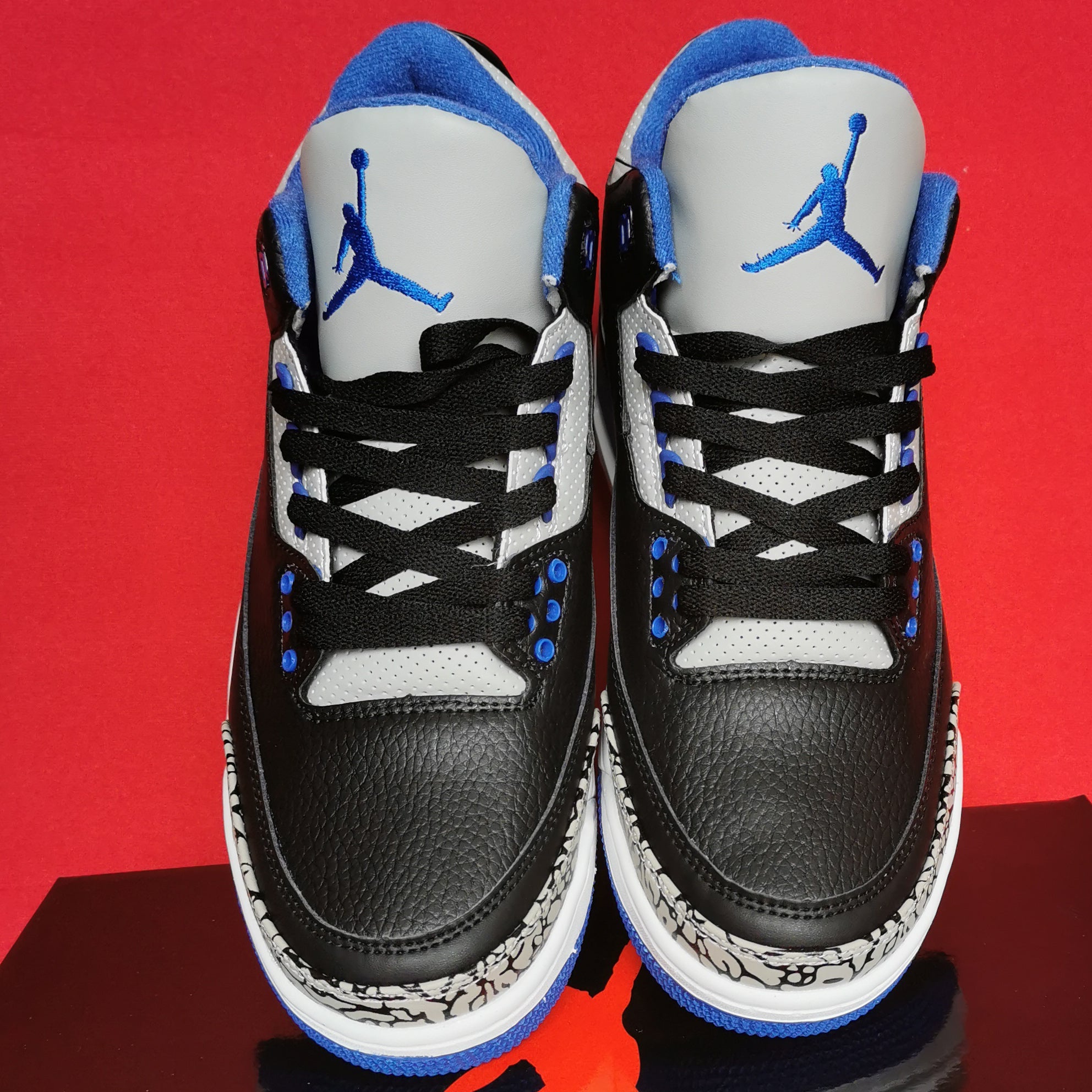 NIKE Jordan 3 Black Sapphire Blue Casual Sneakers