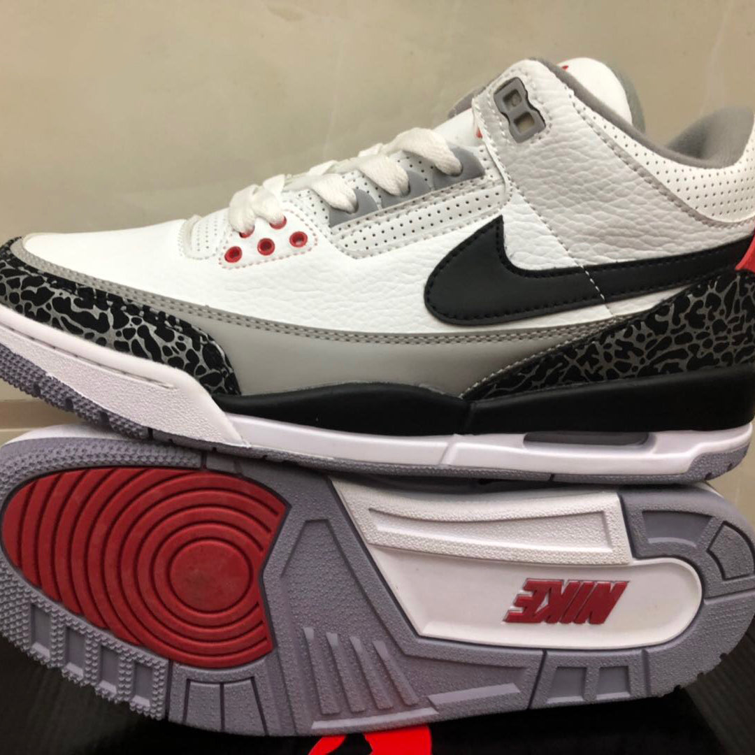 NIKE Joe 3 White Black Red Casual Sneakers