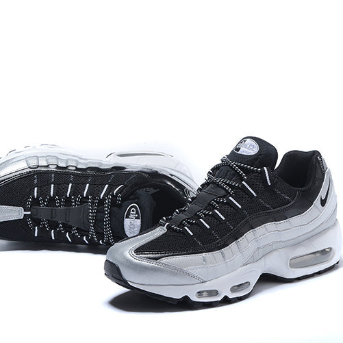 NIKE Nike Air Max 95 20th Anniversary Black and Silver Casual Versatile Running Shoes