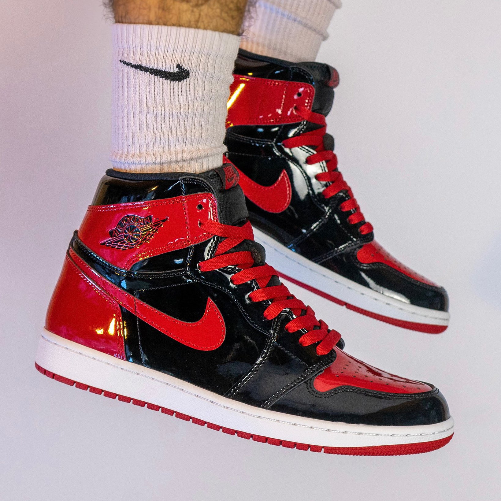 Nike Air Jordan 1 Retro High OG Patent Bred Sneakers Shoes