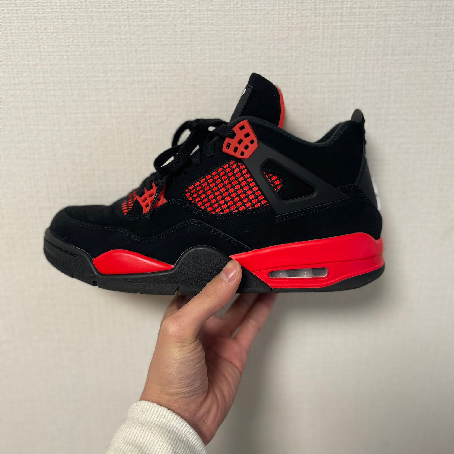 Nike Air Jordan 4 Red Thunder Sneaker Shoes