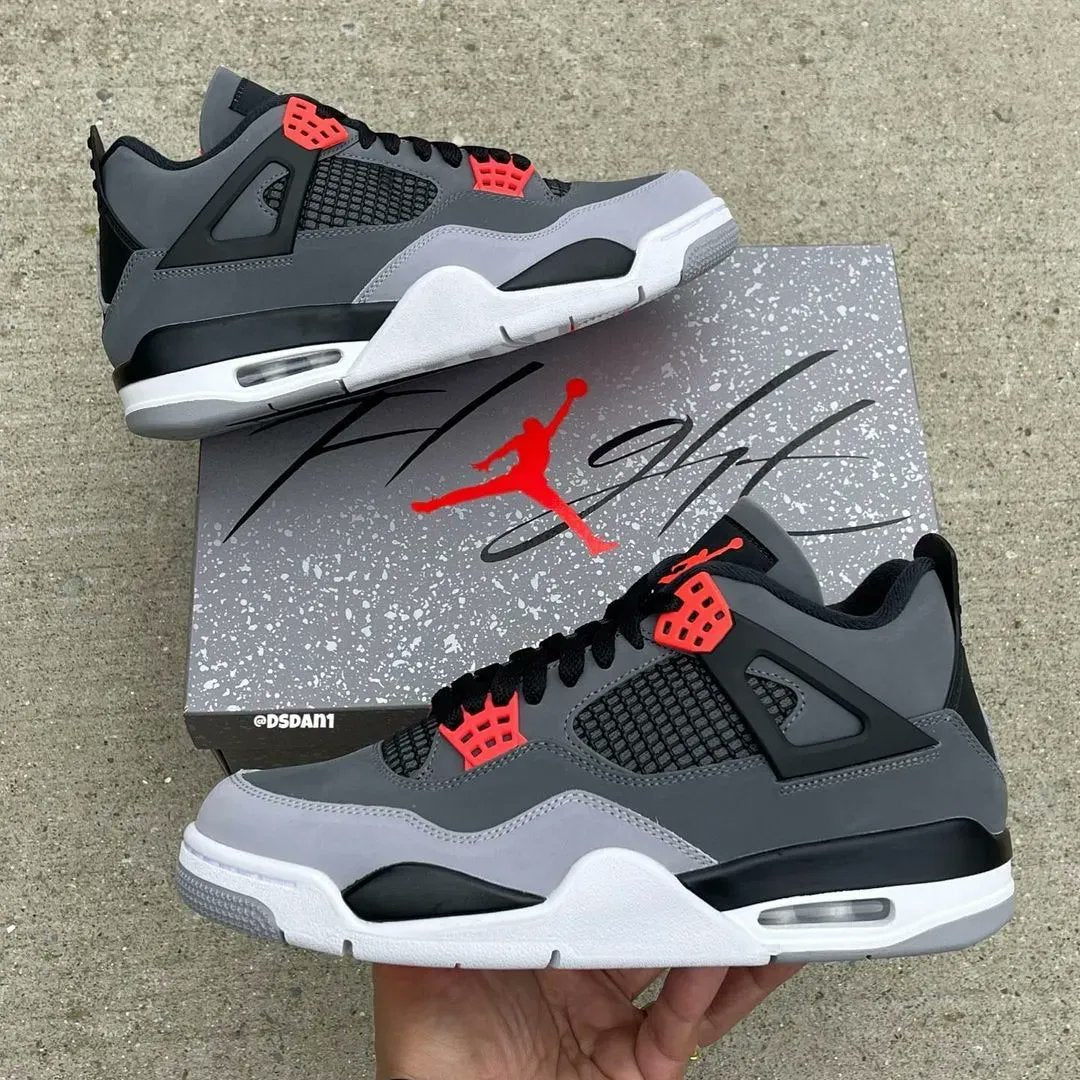 Nike Air Jordan 4 Retro Infrared Sneakers Shoes