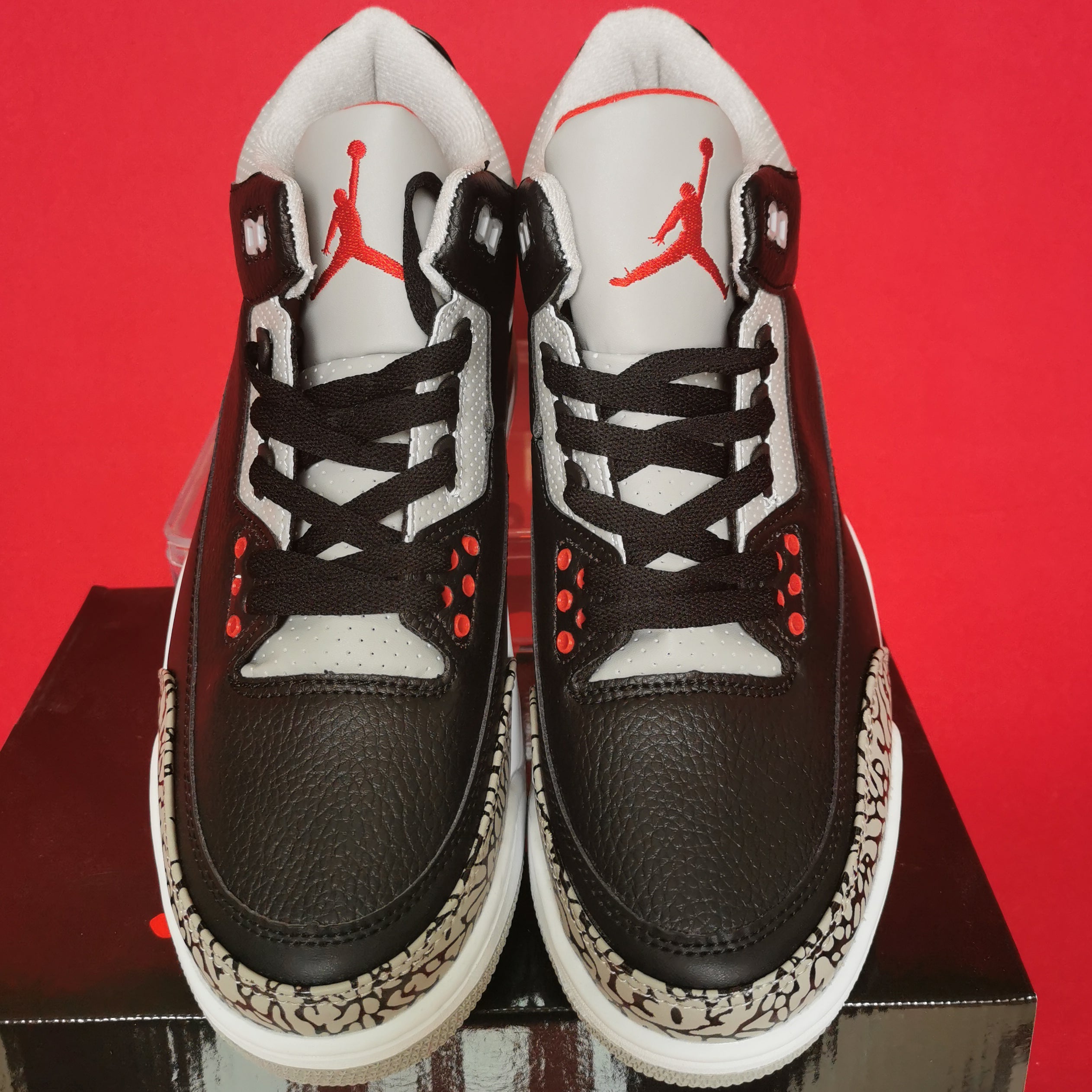 NIKE Jordan 3 Black Cement Casual Sneakers