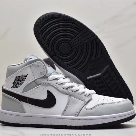 NIKE Air Jordan 1 mid "Light Smoke Grey" Small Dior Casual Sneakers