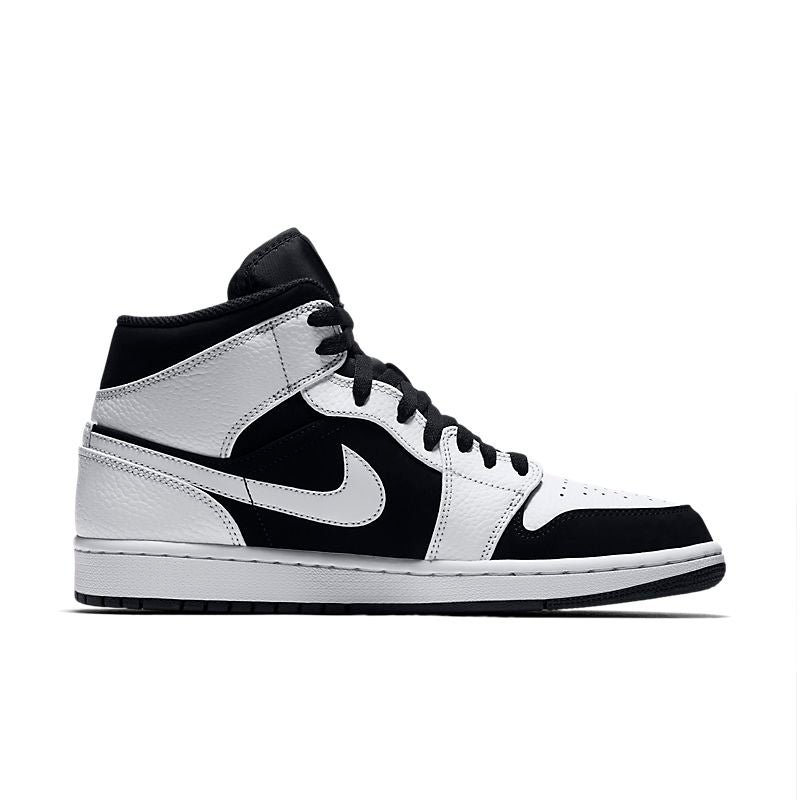 Nike Air Jordan 1 Mid White Black Sneakers Shoes