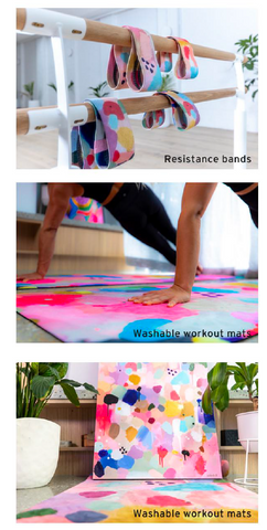 Machine washable workout mats for Yoga, Pilates and PT featuring Australian Artwork