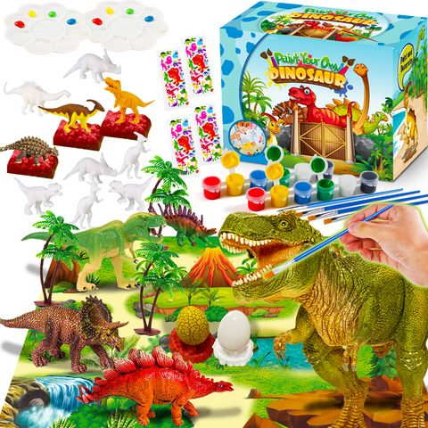 Kids Paint Party Kits Safari Animals and Dinosaurs