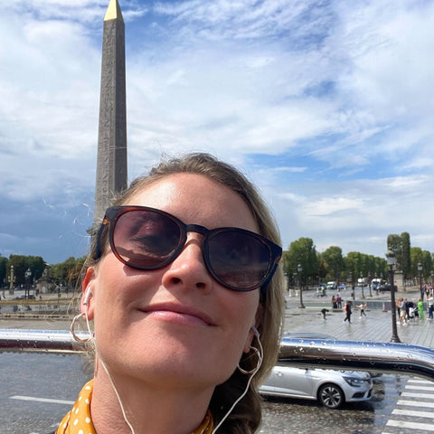 Diana on Tootbus Tour of Paris France