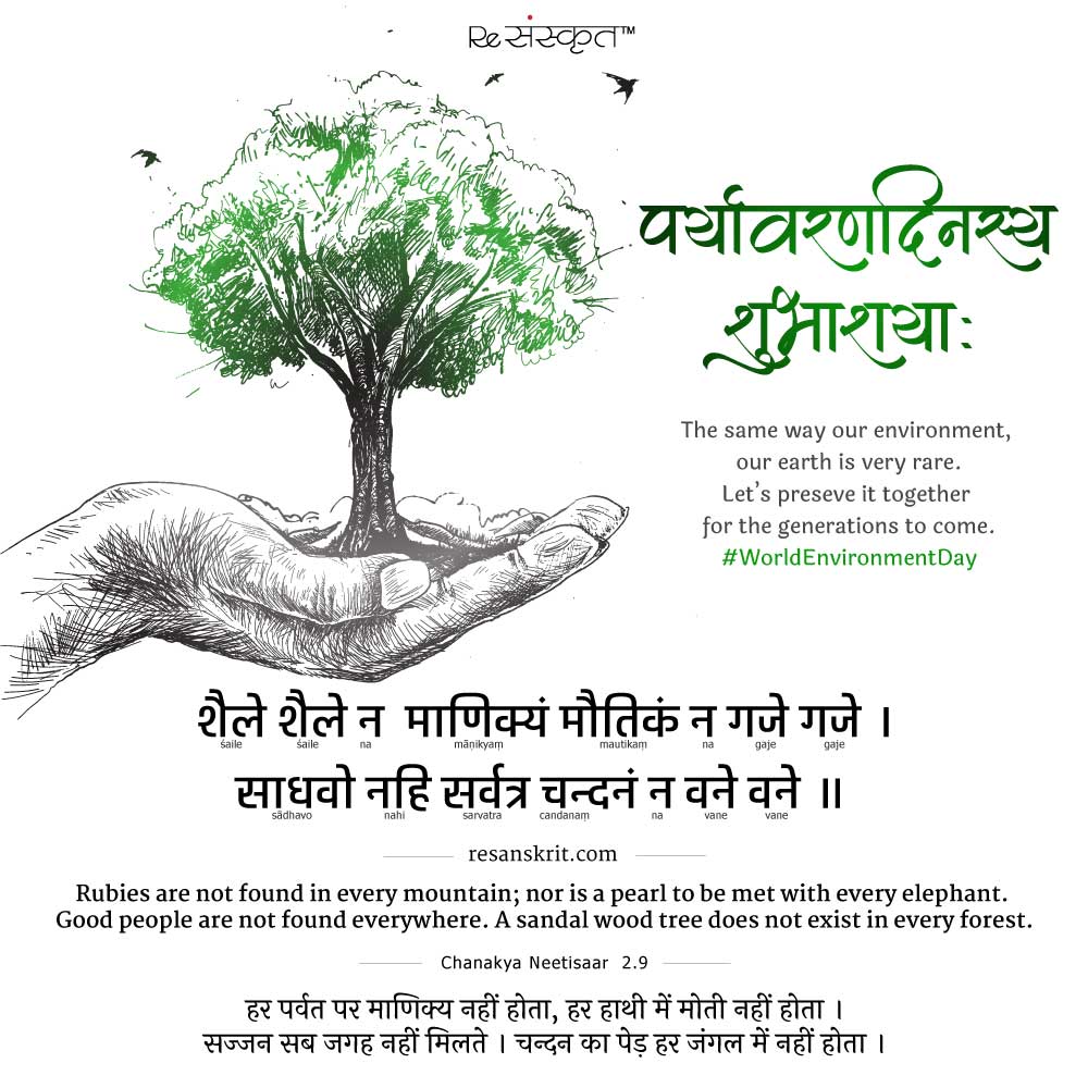 essay on environment in sanskrit