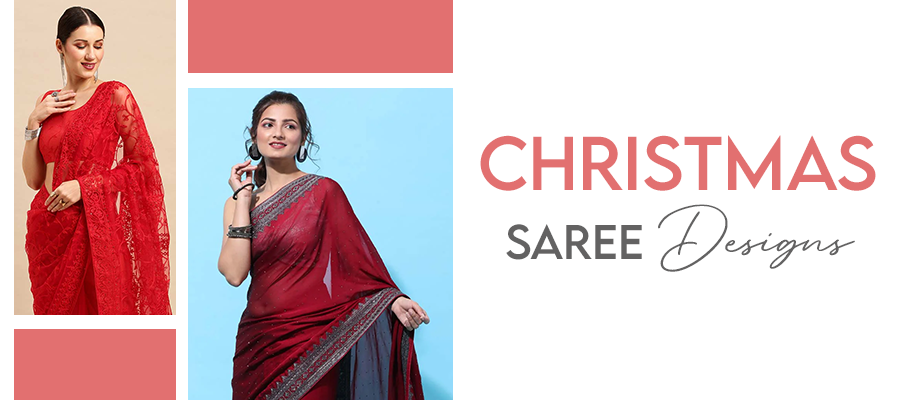 Christmas Saree Designs