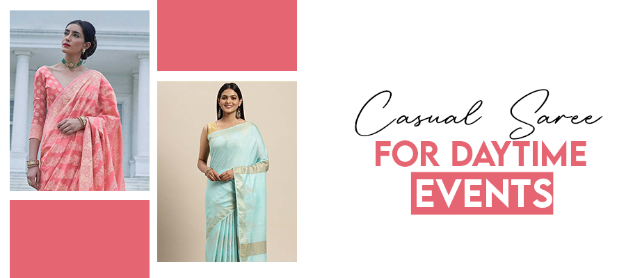 pastel-hued casual sarees