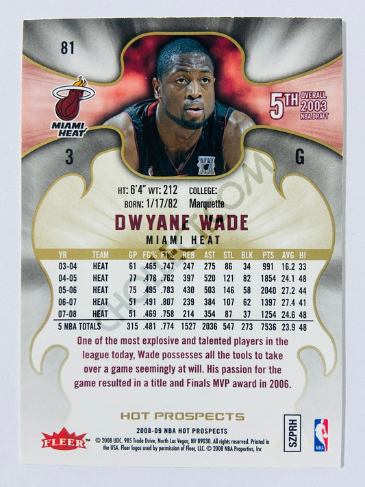 Dwyane Wade - Miami Heat 2007-08 Fleer Hot Prospects #4 –