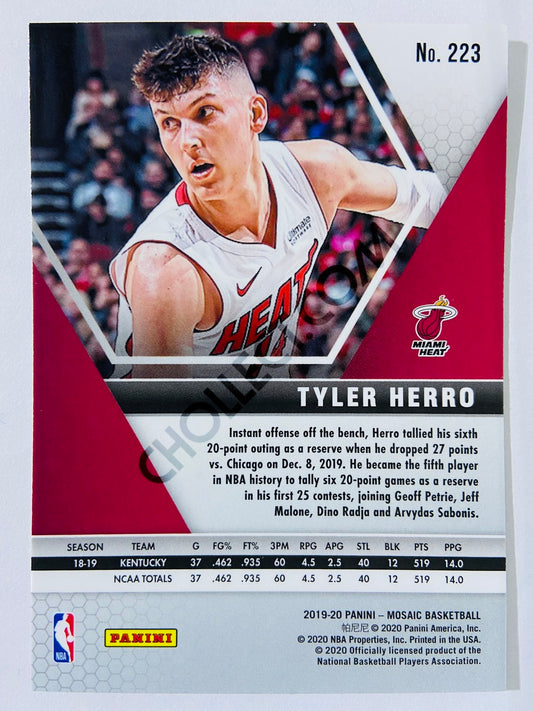 Tyler Herro - Miami Heat 2020-21 Panini Select Courtside Red White Purple  Cracked Ice Parallel #225