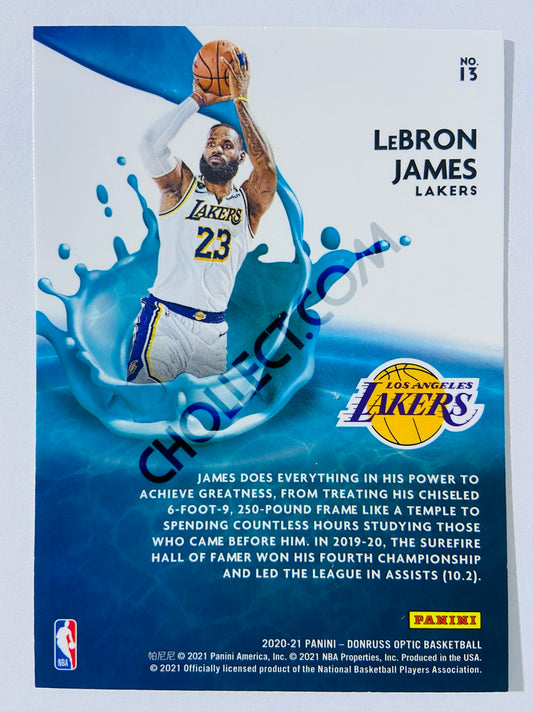  2020-21 Panini Select Blue #23 LeBron James Concourse