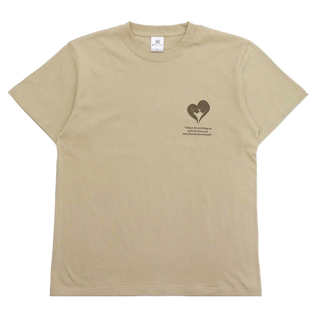 loving dog t-shirts ベージュ-