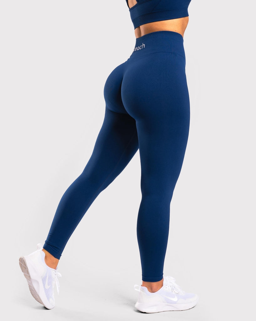 Buy Gracit Blue & Peach Mid Rise Leggings - Pack Of 3 for Women