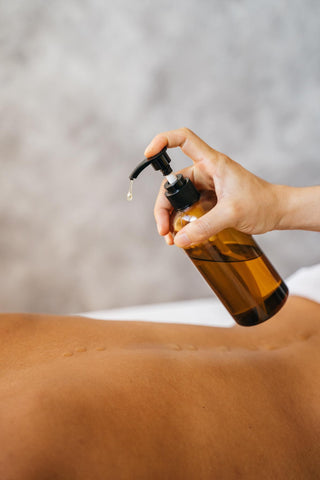 Self care with massage oil