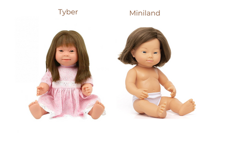 Brunette Down Syndrome Baby Girl Doll