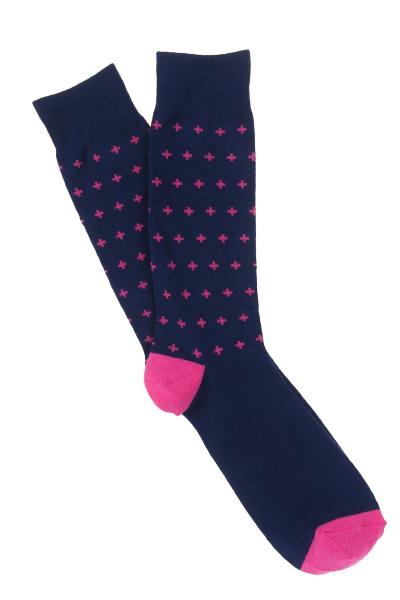 navy and pink mens socks