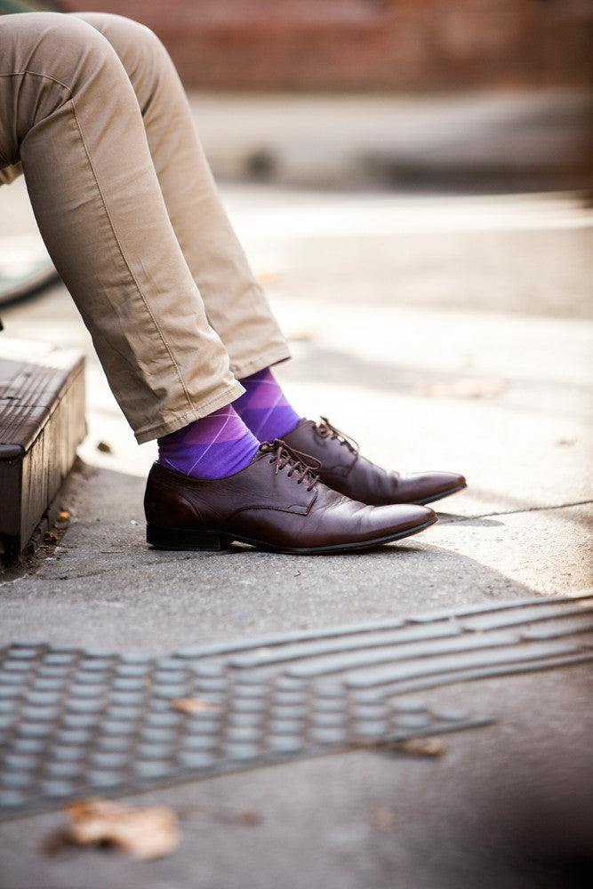 Purple Argyle Socks | Rock My Socks