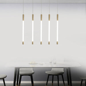 gold bar pendant light