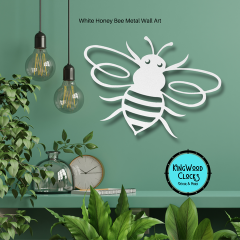 Happy Honey Bee Metal Wall Art, Outdoor Garden, Beehive Decor, Gifts For Her, Kids Nursery Decor, Wall Hanging Kitchen Art, Bee Love Gift