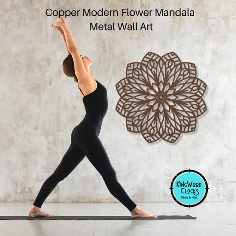 Modern Flower Mandala Metal Wall Art, Wall Art, Large Living Room Wall Art, Bohemian Wall Hanging, 3D Yoga Wall Decor, Housewarming Gifts