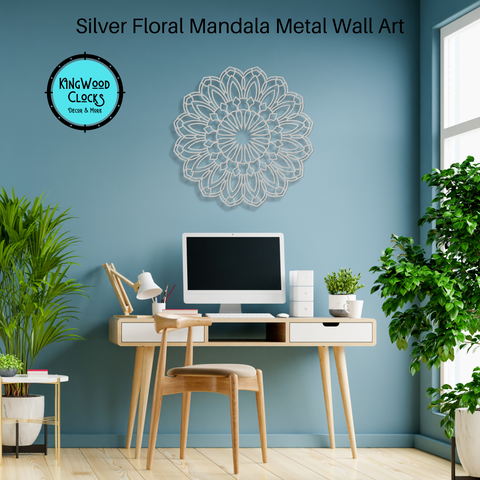 Floral Mandala Metal Wall Art