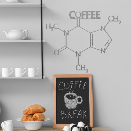 Coffee Molecule Metal Wall Art, Coffee Lover Gift, Coffee Sign for Kitchen, Coffee Bar Decor, Coffee Quotes, Office Gift Idea, Home Barista
