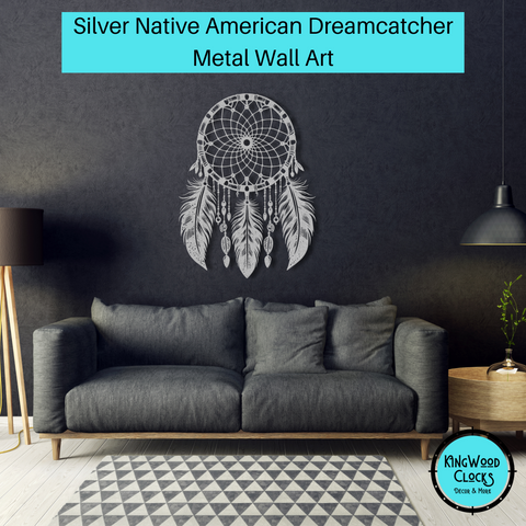 Native American Dreamcatcher Metal Wall Art, Inner Peace Wellness Gift, Insomnia Stress & Anxiety Relief, Protection Amulet, Boho Home Decor