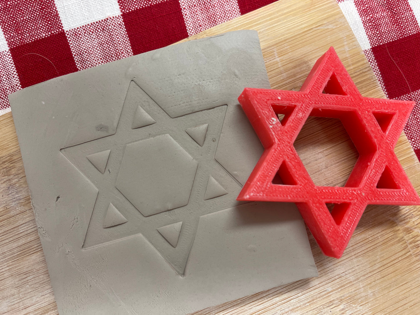 Pottery Stamp, Hanukkah Star of David design - multiple sizes