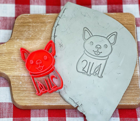 French Bulldog Reversible Pottery Stamp - Pet doodle series, 3D Printed, Multiple Sizes Available