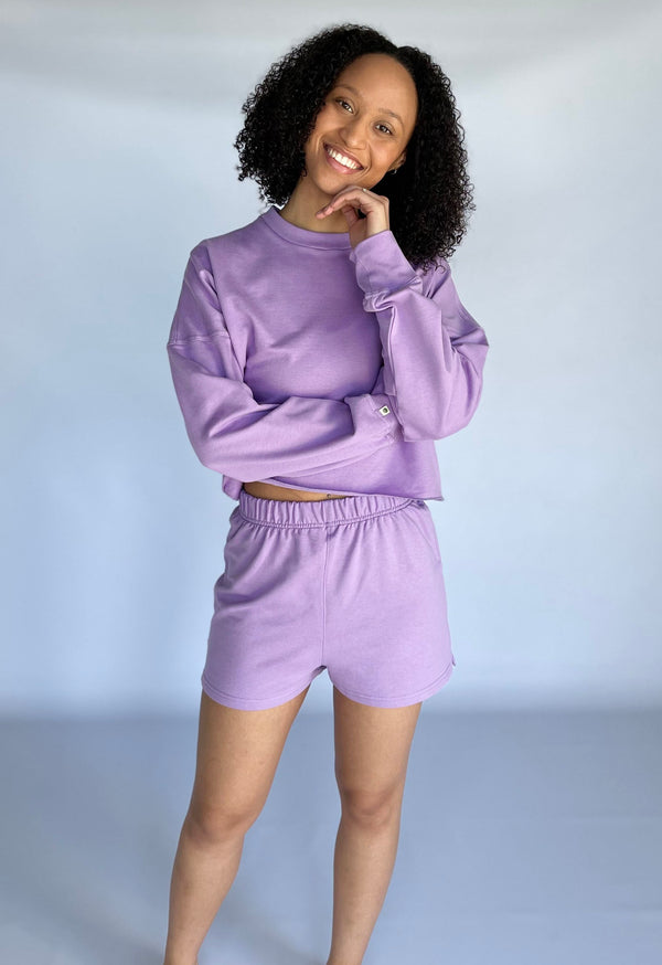 SWEAT SHORT - LILAC