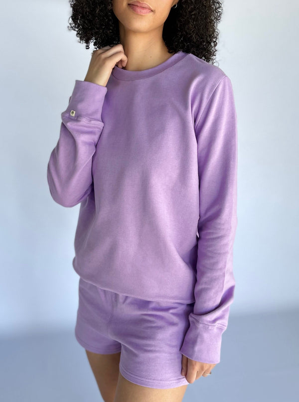 CLASSIC CREW NECK SWEATER - LILAC