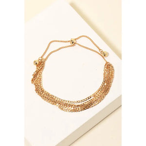 Layered Dainty Curb Chains Bracelet - Polished Boutique