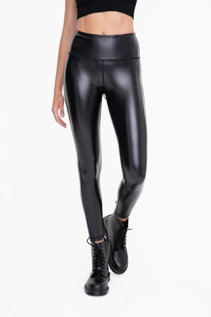 Glossy Black Leggings - Polished Boutique