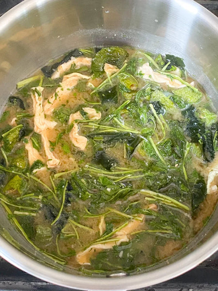 壬生菜の味噌汁